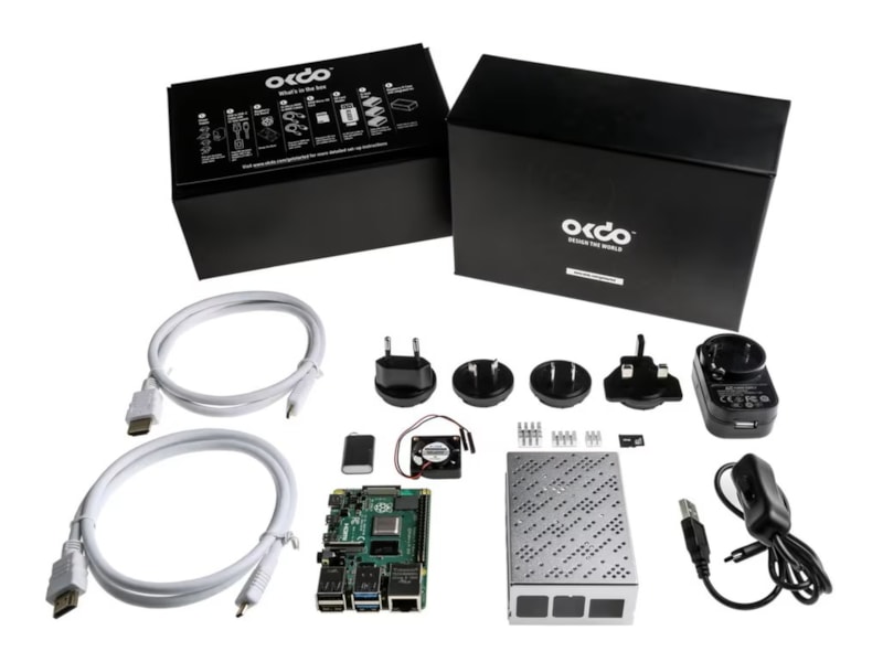 Raspberry PI4 4GB Starter Kit. Barebone (m. Hovedkort)