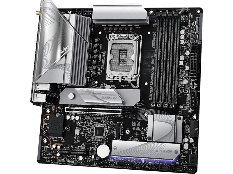 ASRock B860M LiveMixer WiFi Hovedkort Intel Socket