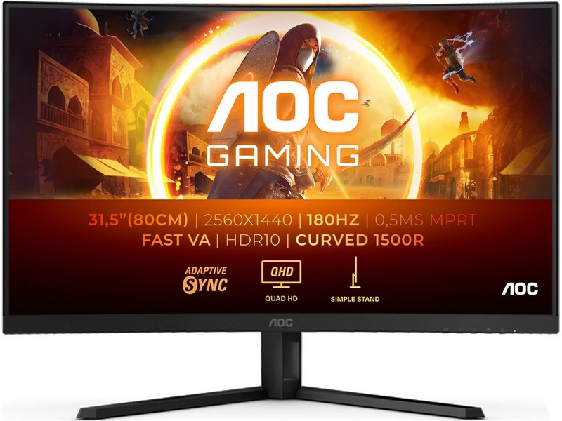 AOC 32" curved gamingskjerm CQ32G4VE -B-Grade Demo skjermer