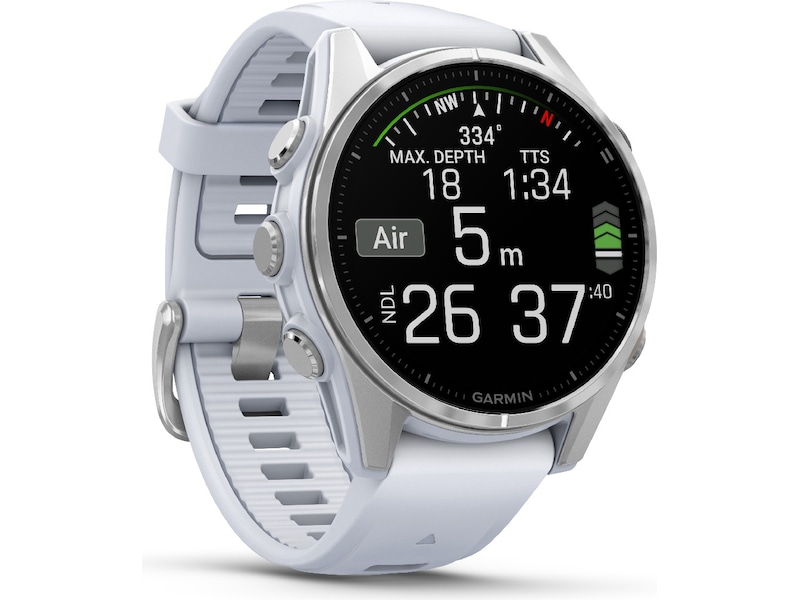 Garmin fenix 8 AMOLED 43mm GPS (stainless steel/whitestone) -B-Grade Demo klokker