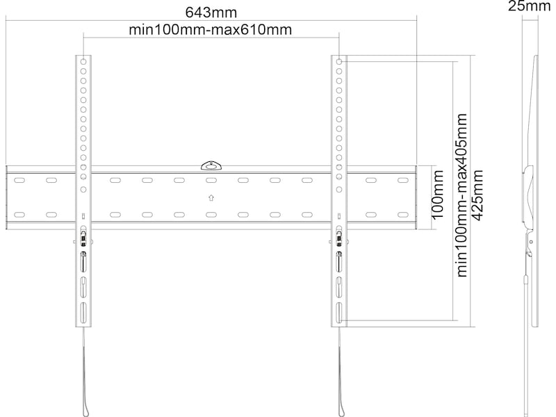 Andersson FDW 2.3 veggfeste TV slim 37-70" -B-Grade Demo TV/projektor