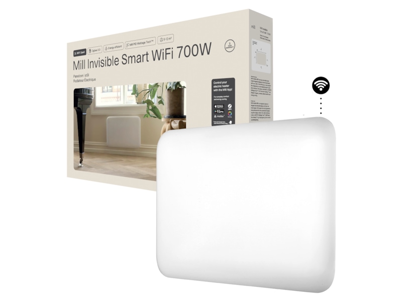 Mill Invisible Smart WiFi Gen 4 panelovn 700W (hvit) Panelovner