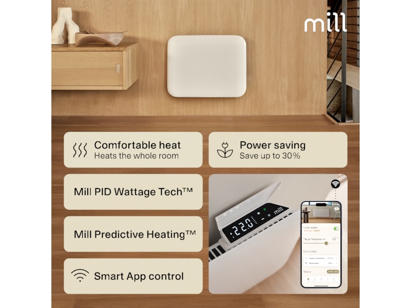 Mill Invisible Smart WiFi Gen 4 panelovn 400W Panelovner