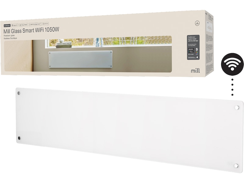 Mill Glass Smart WiFi Gen 4 panellist 1050W Panelovner