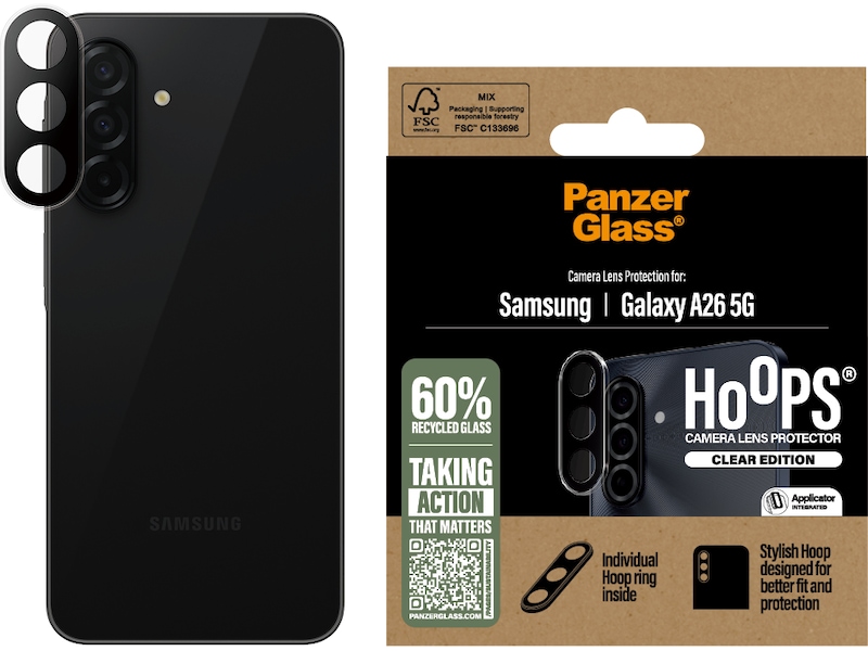 PanzerGlass Galaxy A26 5G Hoops linsebeskytter (gjennomsiktig) Skjermbeskytter