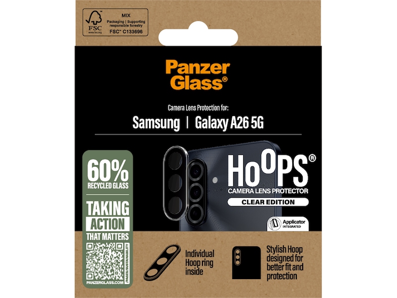 PanzerGlass Galaxy A26 5G Hoops linsebeskytter (gjennomsiktig) Skjermbeskytter