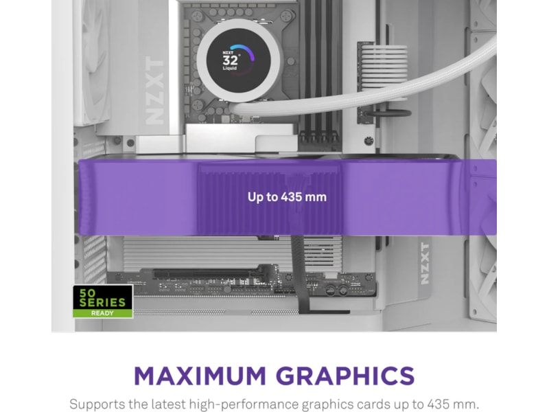 NZXT H9 Flow Mid Tower (hvit) Midi tower
