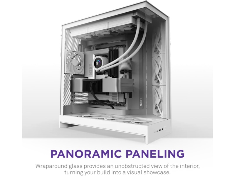 NZXT H9 Flow Mid Tower (hvit) Midi tower