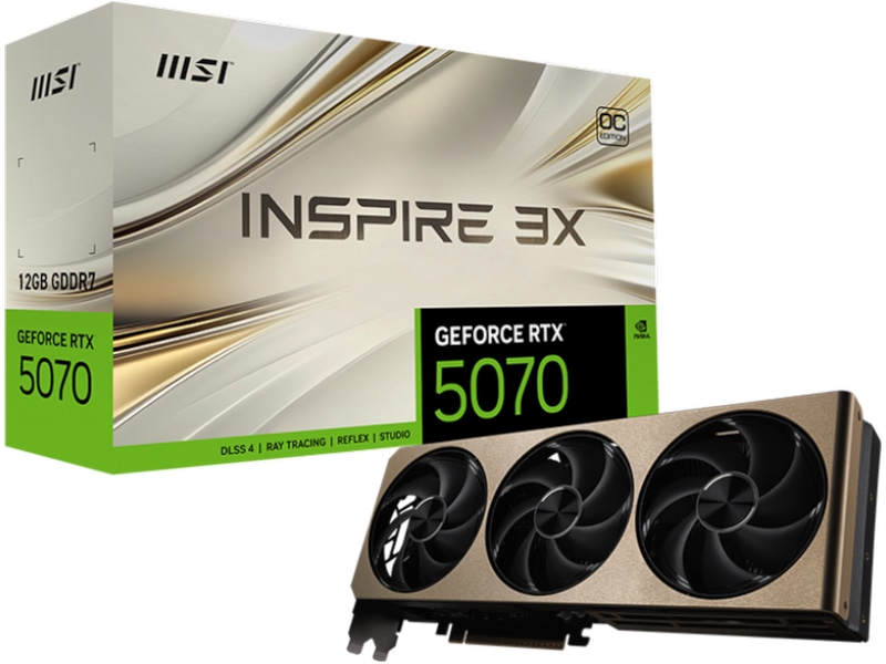 MSI GeForce RTX 5070 INSPIRE 3X OC Skjermkort