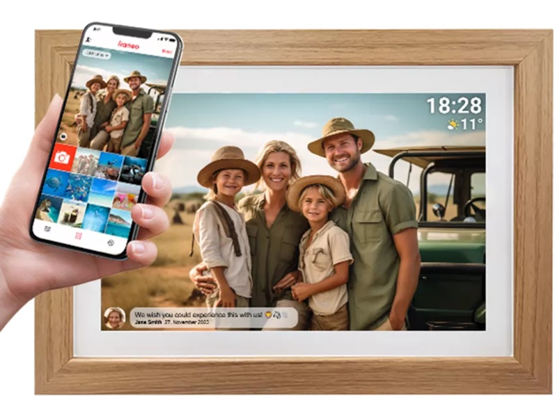 Denver PFF-1042LW 10,1" digital fotoramme (lys eik) TV-ramme & tilbehør