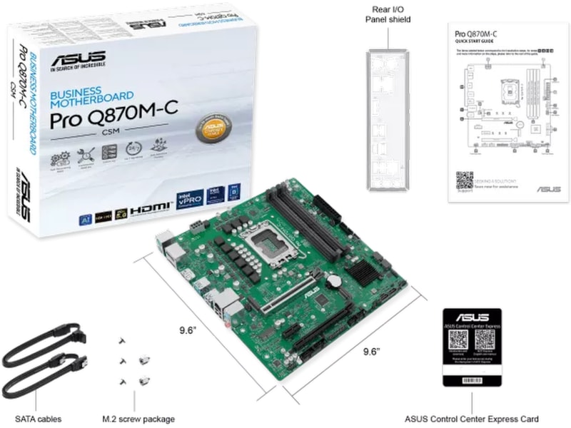 ASUS Pro Q870M-C-CSM Hovedkort Intel Socket