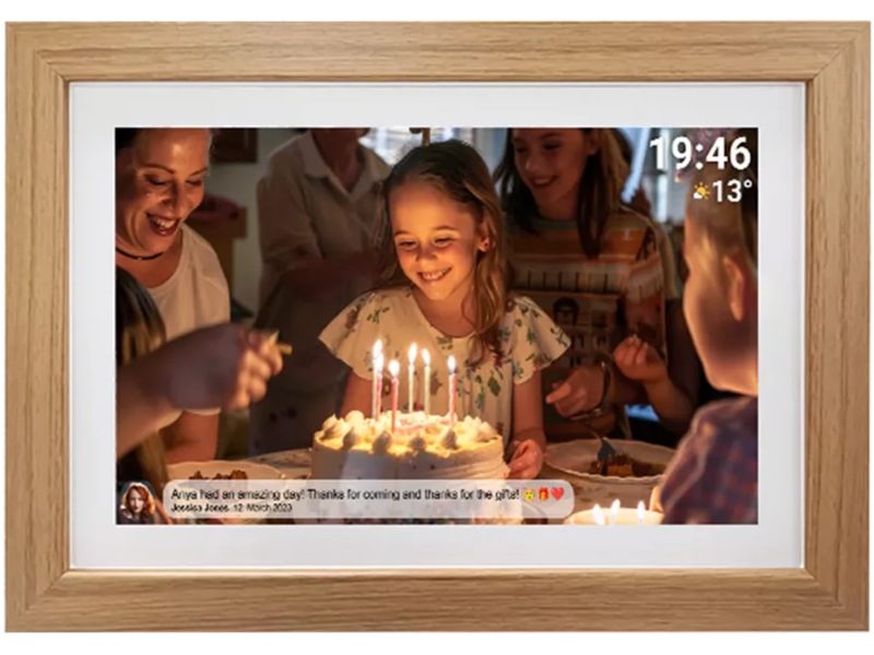 Denver PFF-1543LW 15,6" digital fotoramme (lys eik) TV-ramme & tilbehør