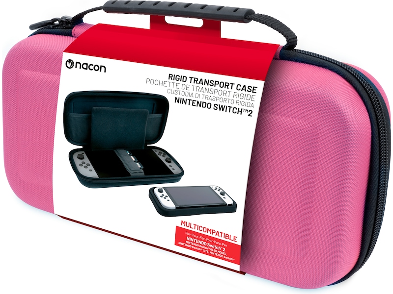 Nacon Transport Case for Nintendo Switch 2 (rosa) Tilbehør til spillkonsoller