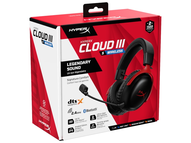 HyperX Cloud III S Trådløst Gaming Headset (rød) Gamingheadset