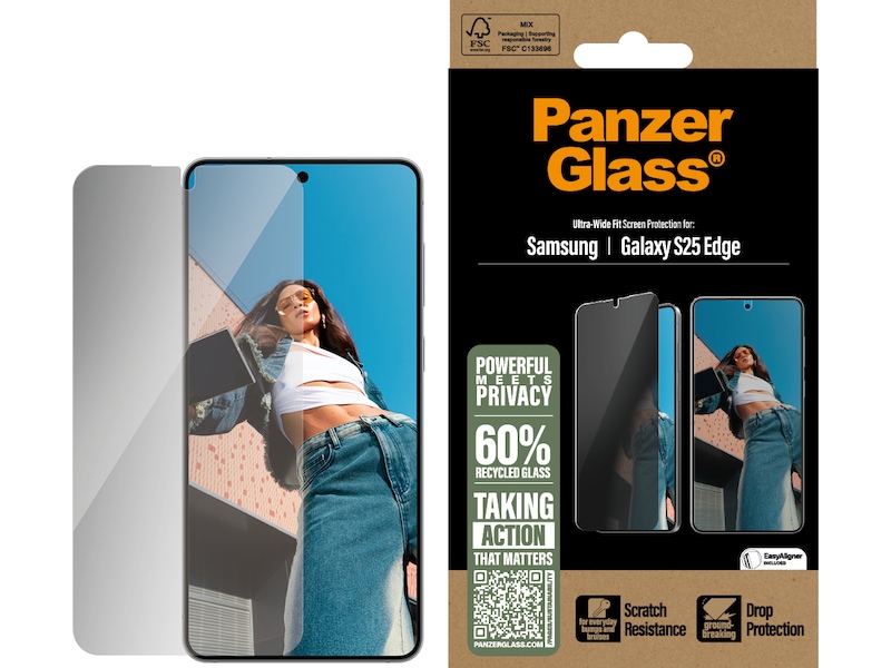 PanzerGlass Galaxy S25 Edge Privacy Skjermbeskytter Skjermbeskytter