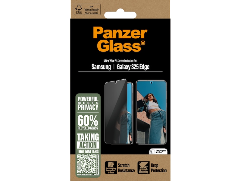 PanzerGlass Galaxy S25 Edge Privacy Skjermbeskytter Skjermbeskytter