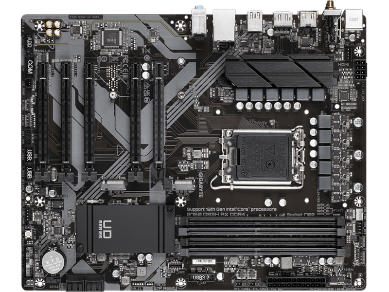 Gigabyte B760 DS3H AX DDR4 Hovedkort Intel Socket
