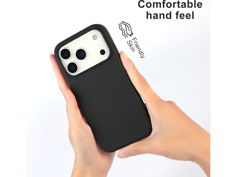 iiglo iPhone 17 Pro Magnetic Silikondeksel (sort) Mobildeksel