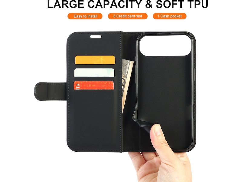 iiglo iPhone Air Lommebokdeksel (sort) Mobildeksel