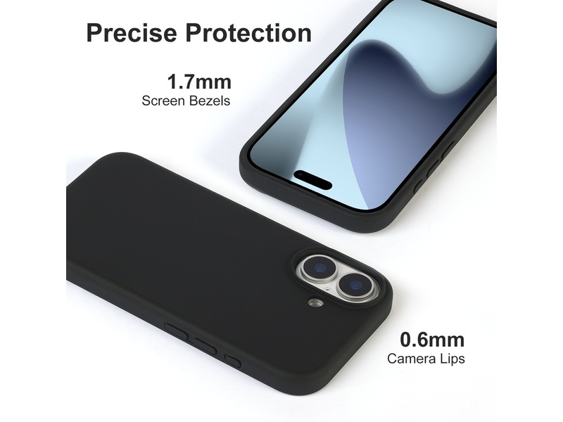 iiglo iPhone 17 Magnetic Silikondeksel (sort) Mobildeksel