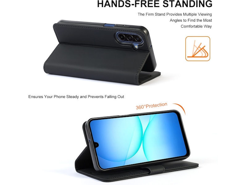 iiglo Galaxy A17 Lommebokdeksel (sort) Mobildeksel