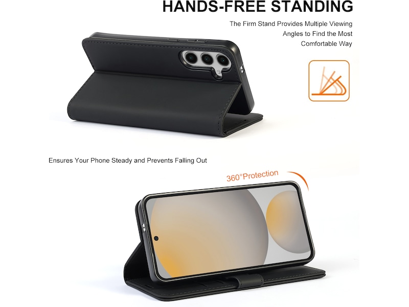 iiglo Galaxy S25 FE Lommebokdeksel (sort) Mobildeksel