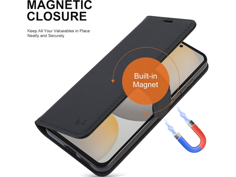iiglo Galaxy S25 FE Lommebokdeksel (sort) Mobildeksel