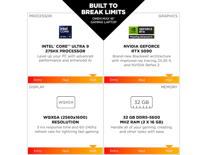 HP OMEN MAX Gaming Laptop 16- ah0031no 16" WQXGA 240 Hz Gaming laptop