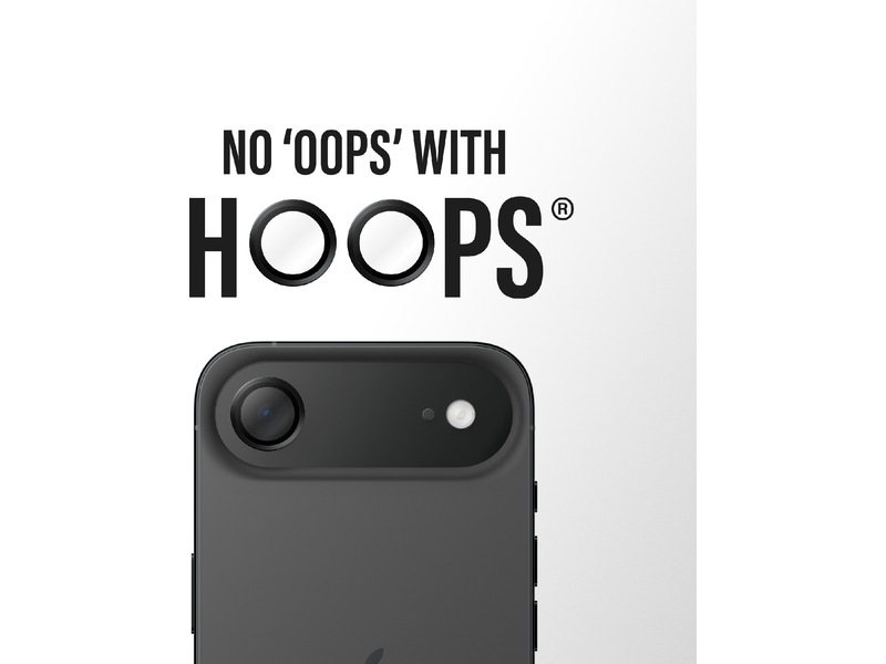 PanzerGlass iPhone Air Hoops Linsebeskytter (sort) Skjermbeskytter