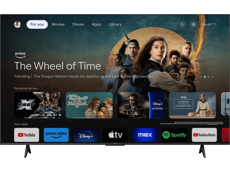 TCL 75" 75V6B 4K HDR Google TV -B-Grade Demo TV/projektor