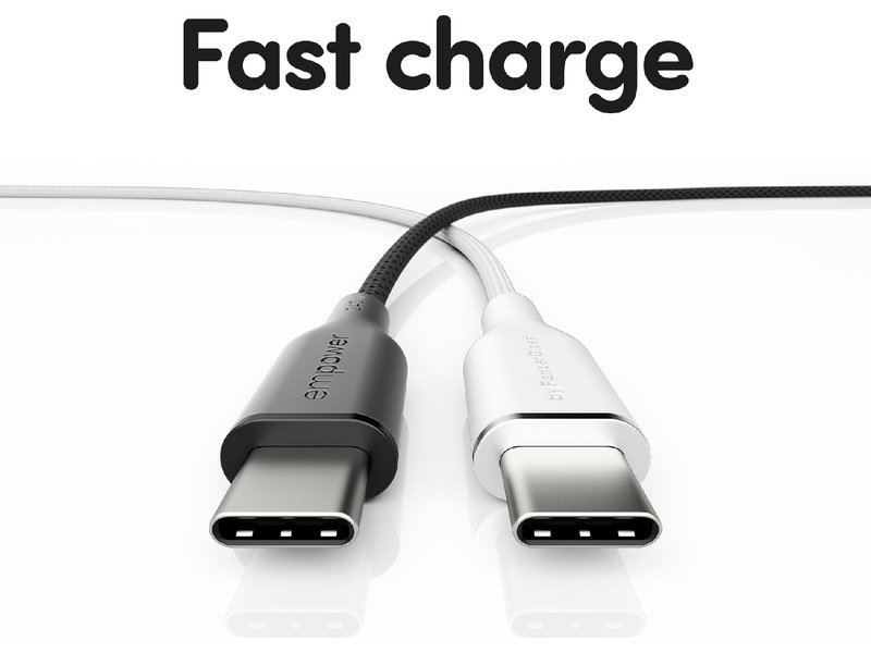 PanzerGlass Racing 240W USB-C kabel, 2m (sort) USB-kabler