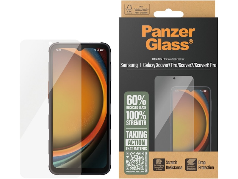 PanzerGlass Galaxy Xcover 7 Pro / XCover 7 / XCover 6 Pro skjermbeskytter Skjermbeskytter