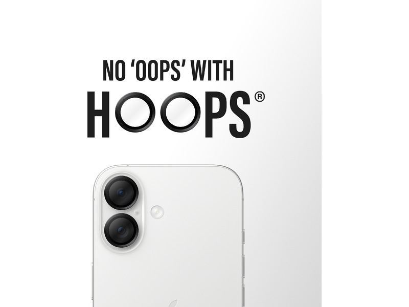 PanzerGlass iPhone 17 / 16 / 16 Plus Hoops Linsebeskytter (sort) Skjermbeskytter