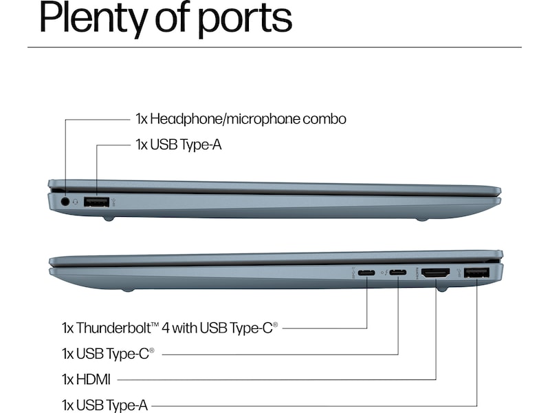 HP Pavilion Plus 14-ew1050no 14" 2,8K OLED (Moonlight Blue) -B-Grade Demo bærbar PC