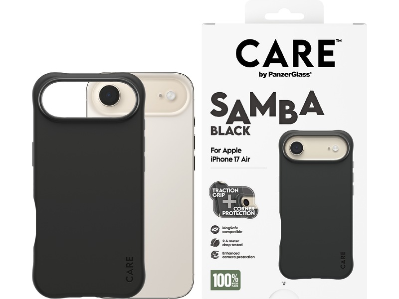 PanzerGlass CARE iPhone Air Samba Hardcase deksel (sort) Mobildeksel