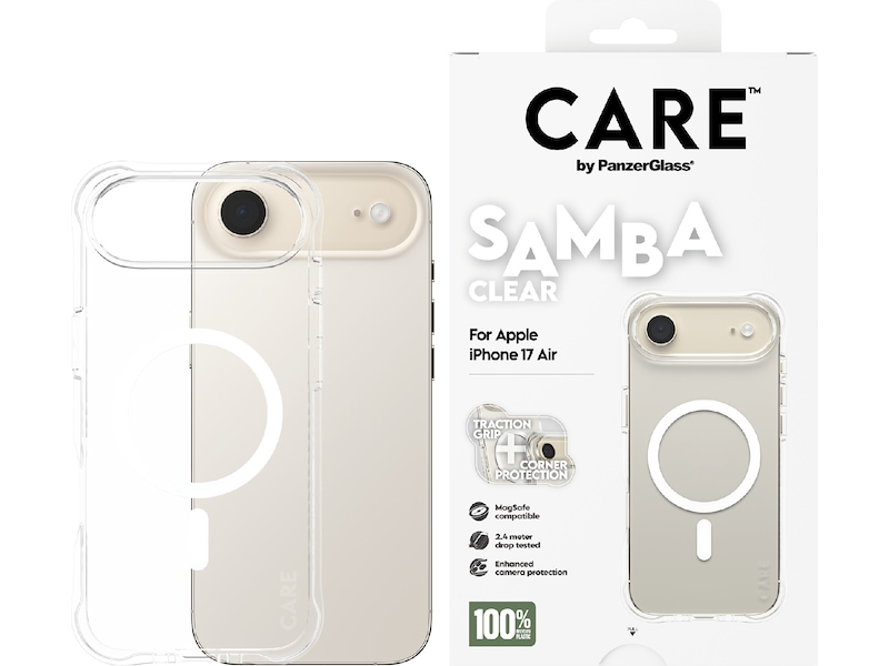 PanzerGlass CARE iPhone Air Samba Hardcase deksel (gjennomsiktig/hvit) Mobildeksel