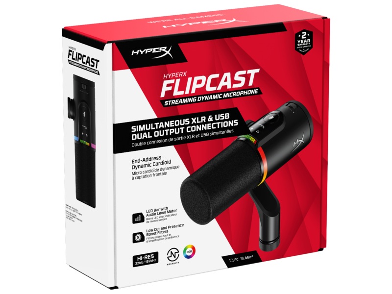 HyperX FlipCast USB/XLR Dynamisk Mikrofon Mikrofon