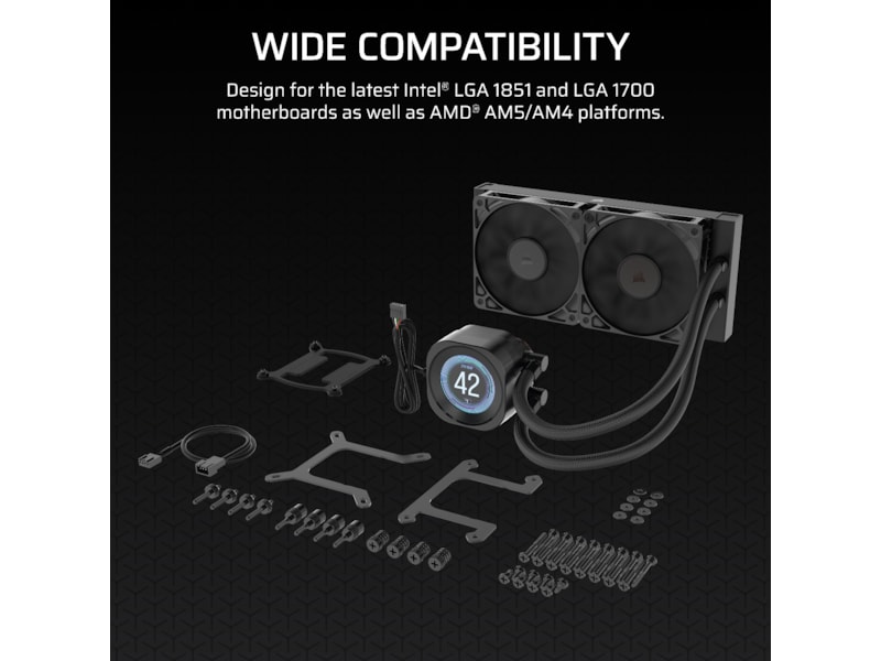 Corsair Nautilus 240 RS LCD Kjøler (sort) CPU - Vannkjøling