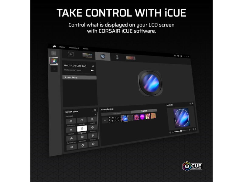 Corsair Nautilus 240 RS LCD Kjøler (sort) CPU - Vannkjøling