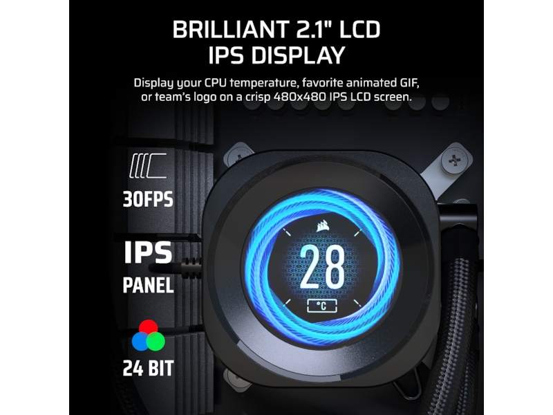 Corsair Nautilus 360 RS LCD Kjøler (sort) CPU - Vannkjøling