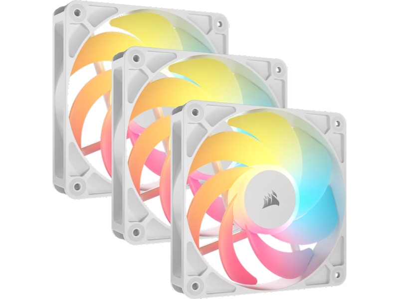 Corsair RS120-R ARGB PWM Reverse Vifte 3pk (hvit) Vifter