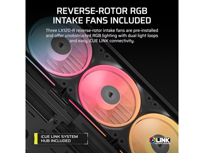 Corsair FRAME 4500X LX-R RGB Mid Tower (sort) Midi tower