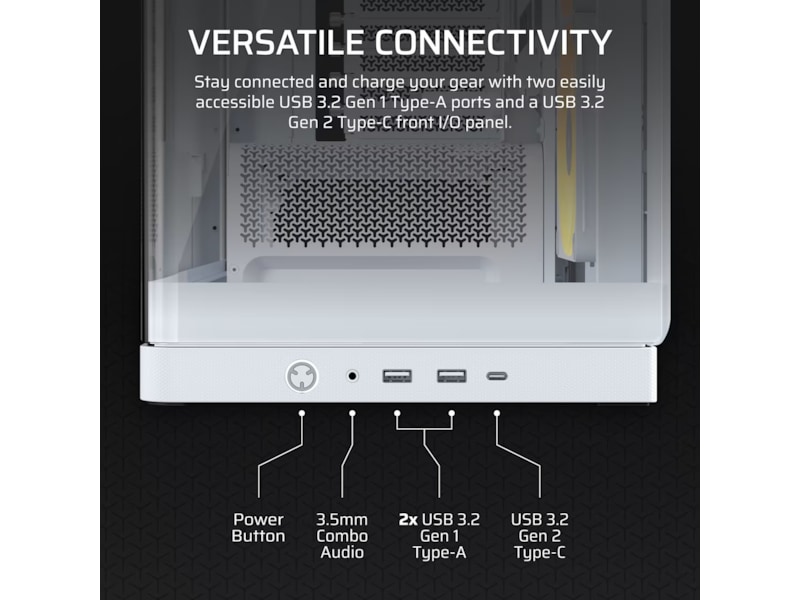Corsair FRAME 4500X LX-R RGB Mid Tower (hvit) Midi tower