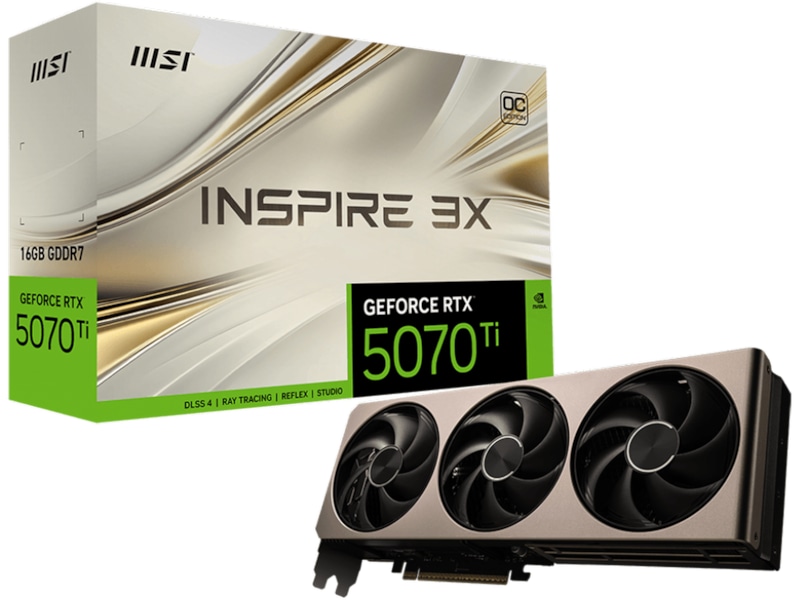 MSI GeForce RTX 5070 Ti INSPIRE 3X OC Skjermkort