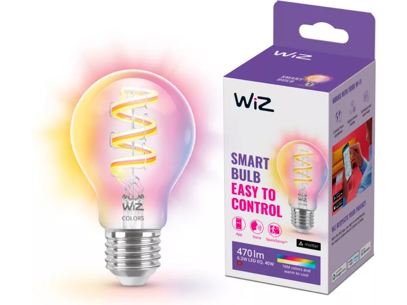 WiZ Klar 40W A60 E27 RGB Lyspære Lyspærer & LED-pærer