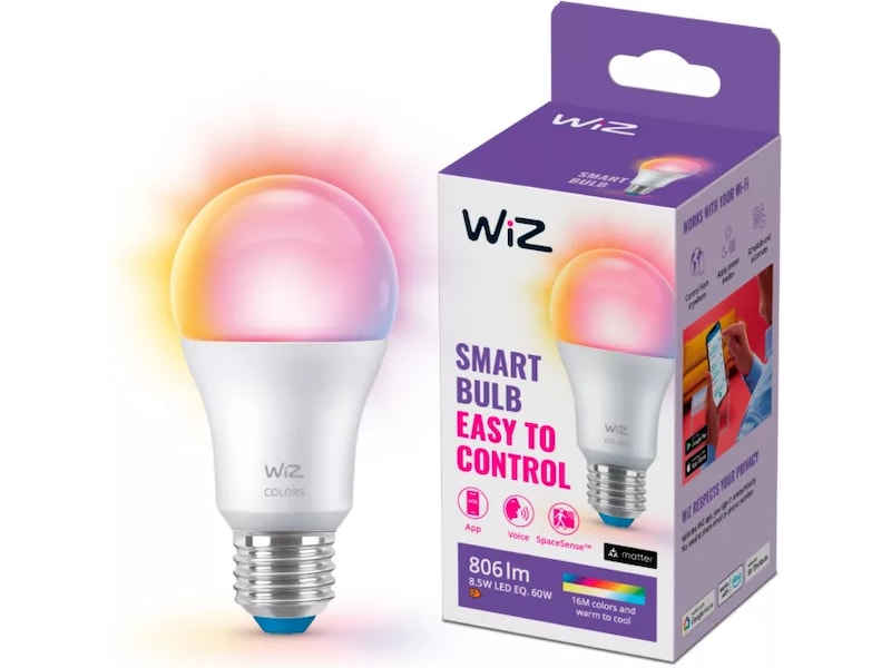 WiZ LED A-60 8,8W E27 RGB Lyspære Lyspærer & LED-pærer