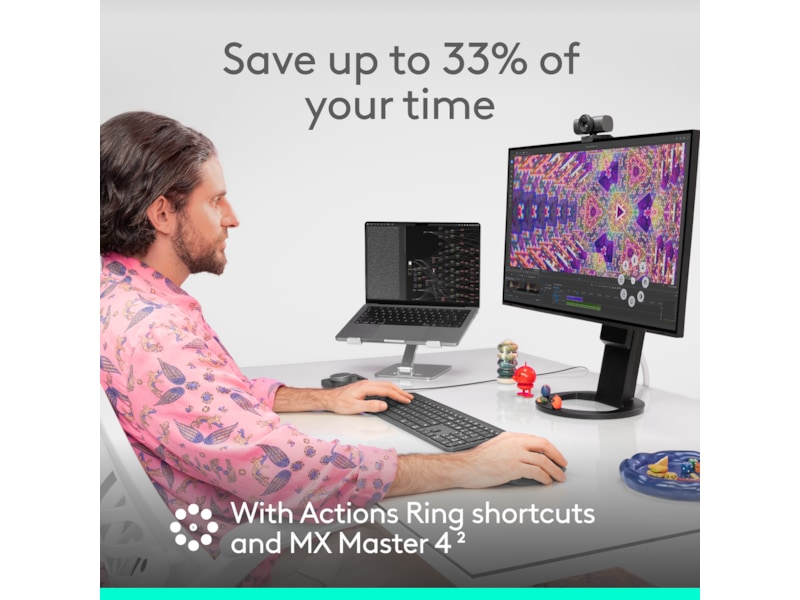 Logitech MX Master 4 Trådløs Ergonomisk Mus (grafittgrå) Mus