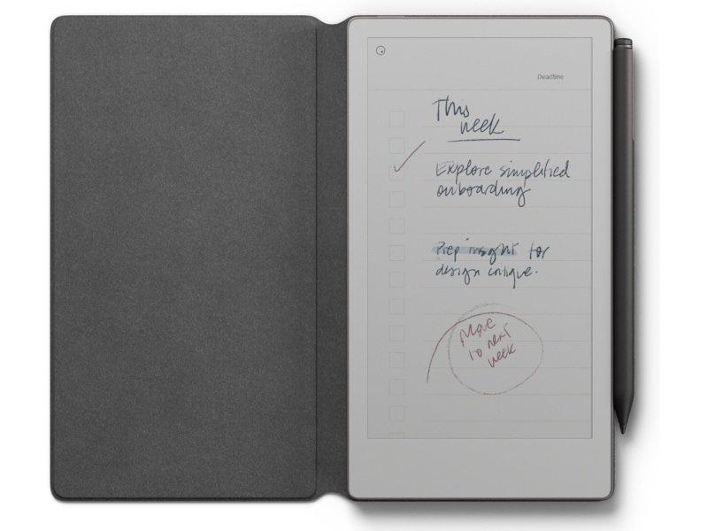 reMarkable Paper Pro Move 7.3" inkl. Marker Plus & Book Folio (sort skinn) Digitale notatblokker & tilbehør