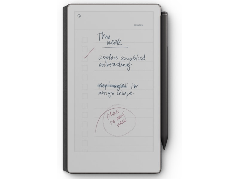 reMarkable Paper Pro Move 7.3" inkl. Marker Plus & Book Folio (sort skinn) Digitale notatblokker & tilbehør