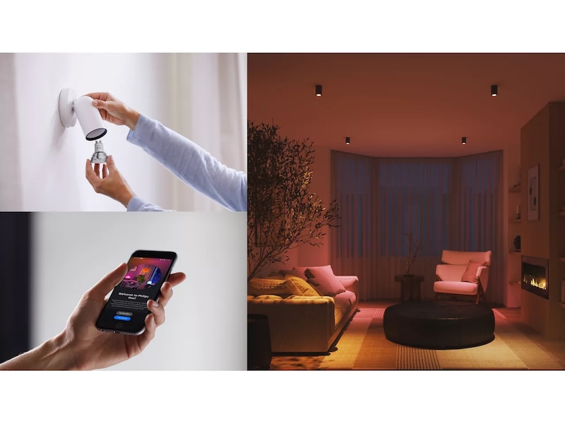 Philips Hue Essential WCA Startpakke (3x GU10 spot + Bridge) Lyspærer & LED-pærer